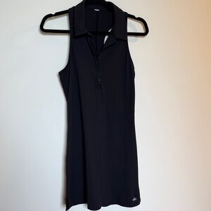 Alo Yoga Black Sleeveless Polo Dress